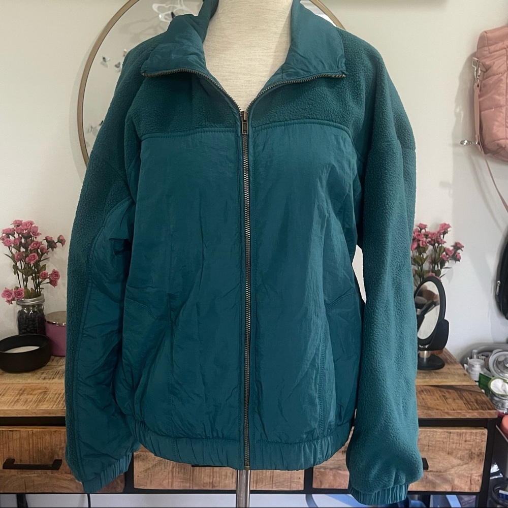 Target Wild Fable Zip Up Teal Jacket Small
